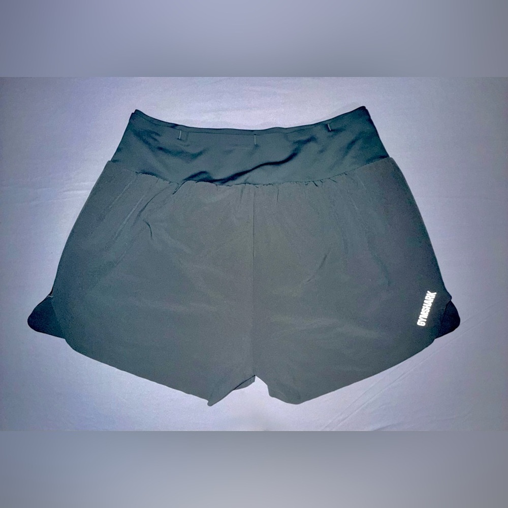 Gymshark Speed Shorts Charcoal Grey Built-in Knicker Adjustable Elastic Size M - Picture 6 of 13